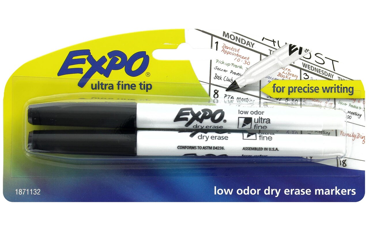 Expo Dry Erase Marker Ultra Fine Low Odor Black